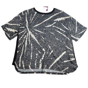 DKNY black and beige lightweight sweater, size large